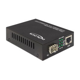 DeLOCK 86110 Media Converter 10/100/1000Base-T a 100/1000Base-X SFP Gigabit Ethernet Negro