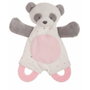 Creaciones Llopis Dou-dou Bebé Panda Rosa 20cm con Sonajero, Celofán y Mordedor