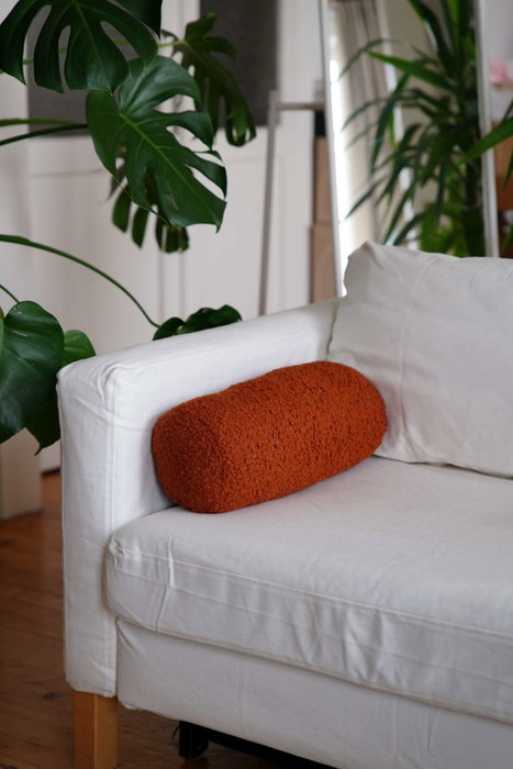 Aberto Design Cojín Teddy Roller Brick 50x14x14 cm Poliéster Reciclado y Silicona Confortable Lavable a Máquina