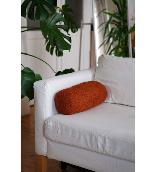 Aberto Design Cojín Teddy Roller Brick 50x14x14 cm Poliéster Reciclado y Silicona Confortable Lavable a Máquina