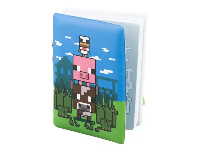 Wondee Bloc de notas Minecraft hinchado con llavero