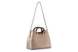 Lucky Bees 1289 Bolso de Cuero de Polivinilo Dorado Elegante para Mujer, Accesorio de Moda Versátil y Funcional con Bolso Interior