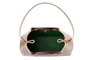 Lucky Bees 1289 Bolso de Cuero de Polivinilo Dorado Elegante para Mujer, Accesorio de Moda Versátil y Funcional con Bolso Interior