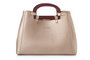 Lucky Bees 1289 Bolso de Cuero de Polivinilo Dorado Elegante para Mujer, Accesorio de Moda Versátil y Funcional con Bolso Interior