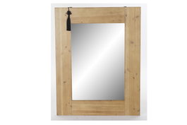 DKD Home Decor Espejo Abeto MDF 70X2X90 Oriental Natural y Rojo
