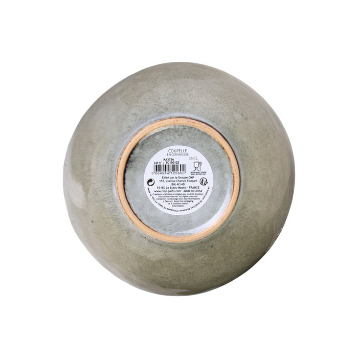 Home Deco Factory Cuenco de Gres Color Arena 14.5 cm - 350 ml - Colección Natural