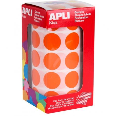 Apli Gomets Redondos 20 mm Naranja en Rollo Apli Gomets Redondos 20 mm Naranja en Rollo