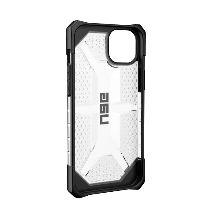 Urban Armor Gear Funda Protectora UAG Plasma para Apple iPhone 14 Plus, Transparente Gris Ice, Resistente a Caídas (4.8 m), Carga Inalámbrica