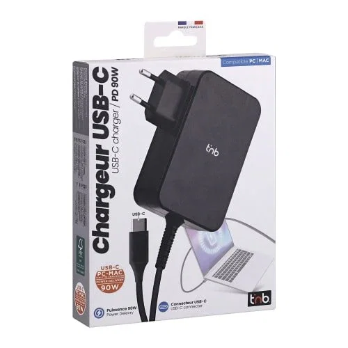 TNB Cargador Universal 90W USB-C Negro CHNBTC90W TNB Cargador Universal 90W USB-C Negro CHNBTC90W
