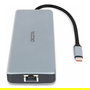 DICOTA D32065 Docking Station USB-C 13-en-1 4K HDMI/DP PD 100W Plata Aluminio