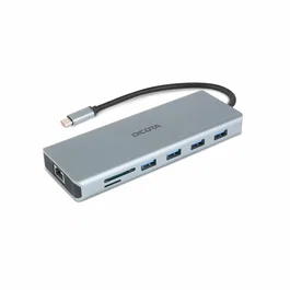 DICOTA D32065 Docking Station USB-C 13-en-1 Plata