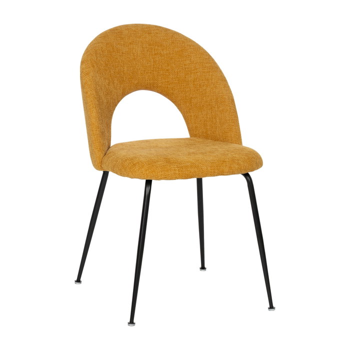 Silla Amarillo Tejido-Metal Contract 49 X 60 X 81 cm (Set de 4)