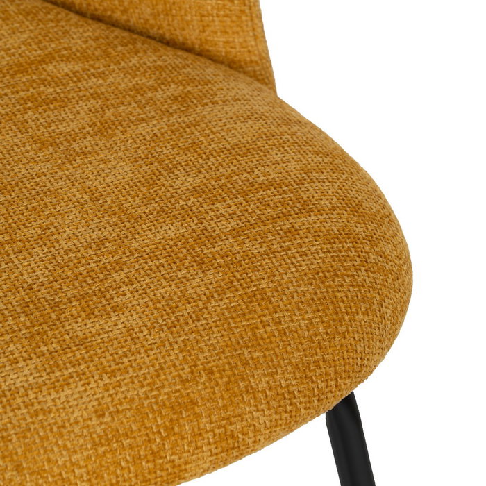 Silla Amarillo Tejido-Metal Contract 49 X 60 X 81 cm (Set de 4)