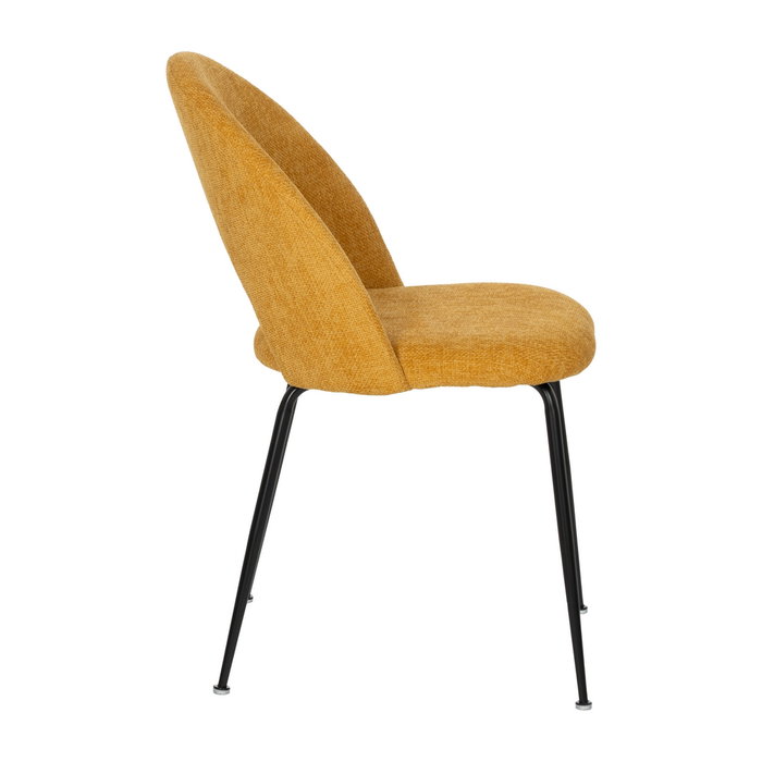 Silla Amarillo Tejido-Metal Contract 49 X 60 X 81 cm (Set de 4)