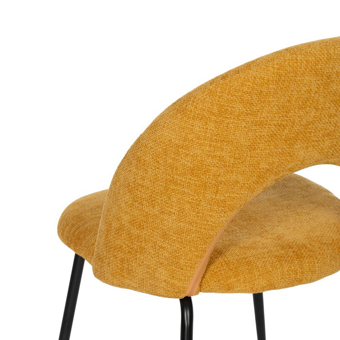 Silla Amarillo Tejido-Metal Contract 49 X 60 X 81 cm (Set de 4)