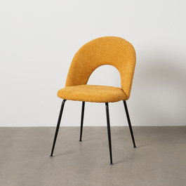 Silla Amarillo Tejido-Metal Contract 49 X 60 X 81 cm (Set de 4)