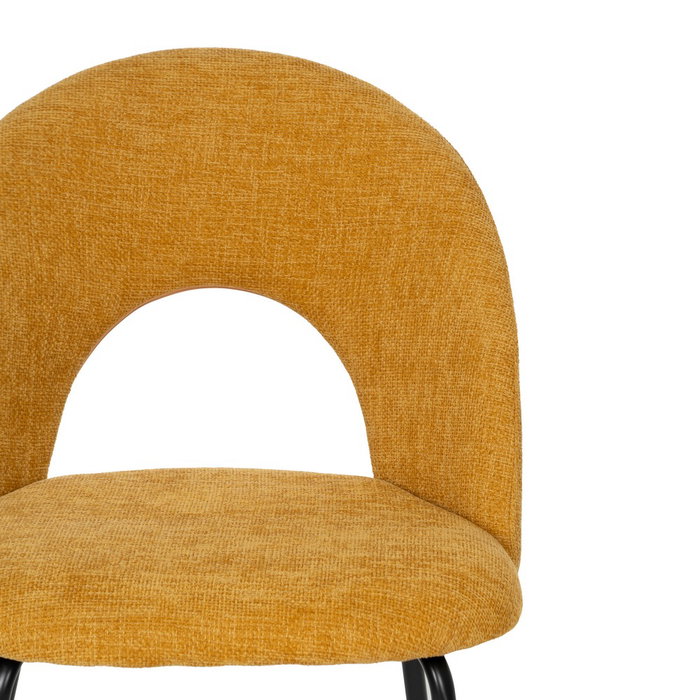 Silla Amarillo Tejido-Metal Contract 49 X 60 X 81 cm (Set de 4)
