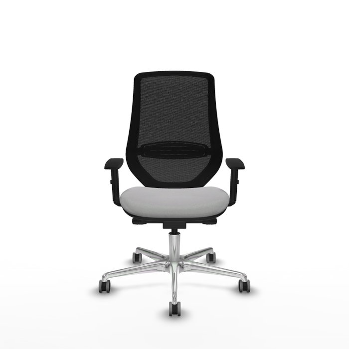 PIQUERAS Y CRESPO Silla de oficina Mardos con mecanismo Sincro/Traslack, Gris claro/Negro