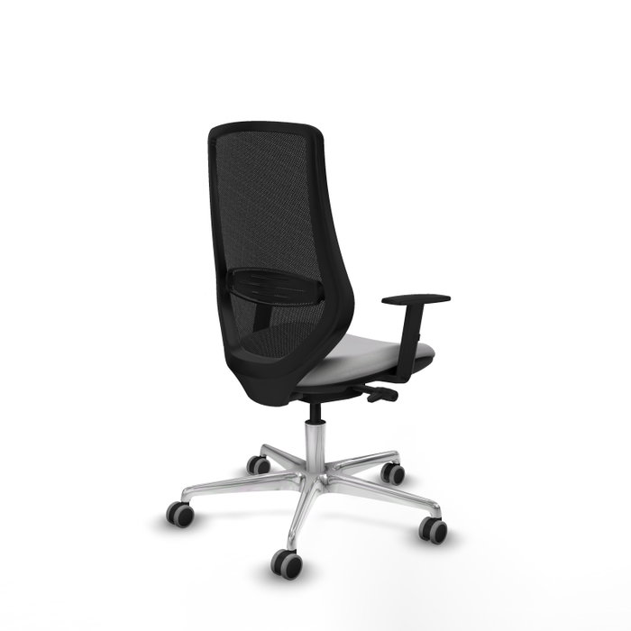 PIQUERAS Y CRESPO Silla de oficina Mardos con mecanismo Sincro/Traslack, Gris claro/Negro