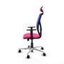 PIQUERAS Y CRESPO Silla de oficina Motilla con mecanismo Sincro, Rosa y Azul