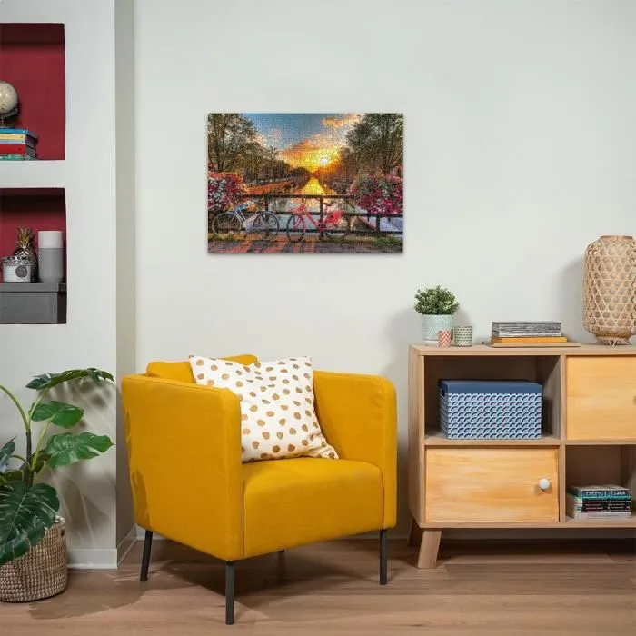 Ravensburger 12000662 Puzzle 1000 Piezas Bicicletas en Ámsterdam, Adultos y Niños a Partir de 14 Años, Alta Calidad