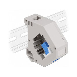 DeLOCK Adaptador de carril DIN Keystone SC Simplex hembra a SC Simplex hembra, Azul