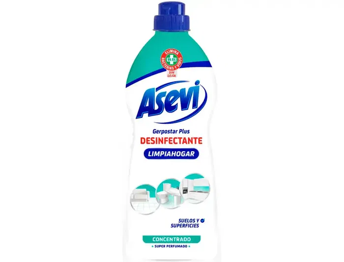 Asevi Gerpostar Plus Desinfectante para Suelos y Superficies Botella 1100 ml