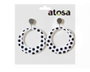 Pendientes Plata Con Flor y Lágrima Rojo Vibrante para Traje y Disfraz Flamenco, Complemento Feria y Danza