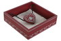 DKD Home Decor Servilletero Shabby Alpino Rojo en MDF y Metal