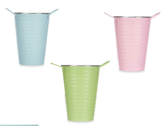 Ibergarden Cubo Alto Asas Zig Zag Filo Plata Surtidos 20.5x22x15 cm (Set de 24)