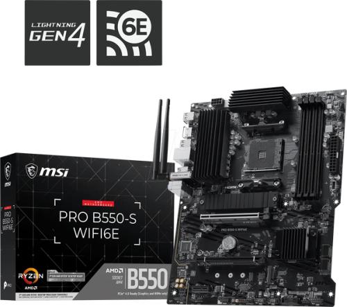 MSI PRO B550-S WIFI6E AMD B550 ATX DDR4 MSI PRO B550-S WIFI6E AMD B550 ATX DDR4