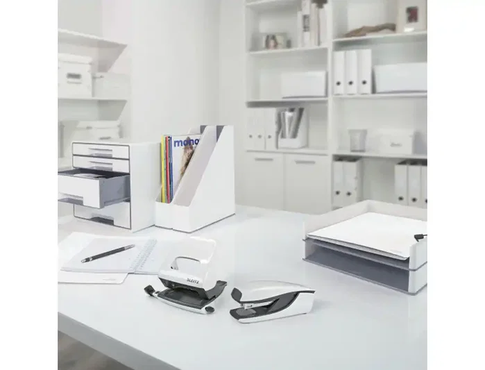 LEITZ Bandeja de sobremesa WOW Dual Blanco perla/Gris