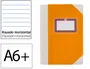 Fernandes Libro Cartone Cosido Din A6+ Rayado Horizontal 50 Hojas 100 gr Naranja