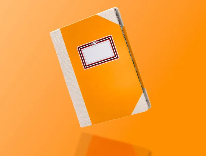 Fernandes Libro Cartone Cosido Din A6+ Rayado Horizontal 50 Hojas 100 gr Naranja