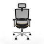 PIQUERAS Y CRESPO Silla de oficina Haches con mecanismo Sincro/Traslack, Crema y Gris