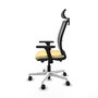 PIQUERAS Y CRESPO Silla de oficina Haches con mecanismo Sincro/Traslack, Crema y Gris