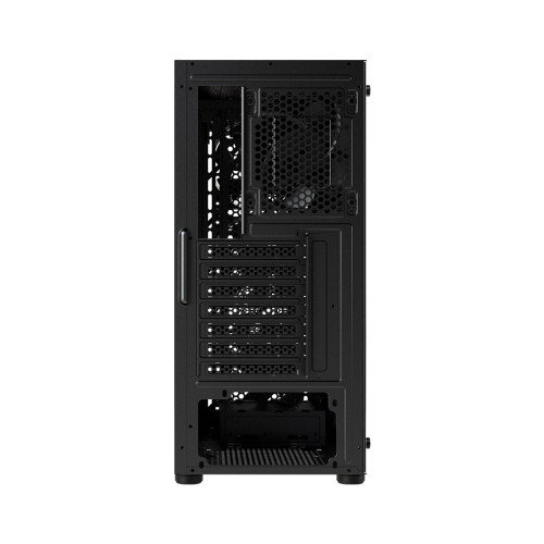 FSP CMT192 Caja PC Midi-Tower ATX Negro, Panel Lateral de Vidrio Templado, 3 Ventiladores ARGB 120mm Preinstalados