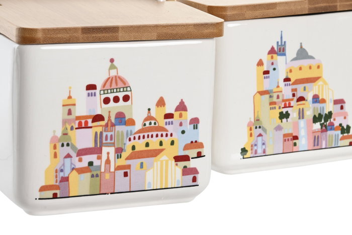 DKD Home Decor Salero Casitas Multicolor 750ml DKD Home Decor Salero Casitas Multicolor 750ml