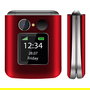 Beafon fold 10 - 2g, silver line, grosstastenklapphandy, rojo-silber