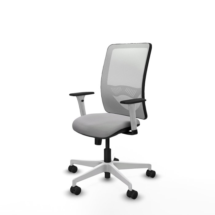 PIQUERAS Y CRESPO Silla de oficina Zulema con mecanismo Sincro, Gris claro y Blanco PIQUERAS Y CRESPO Silla de oficina Zulema con mecanismo Sincro, Gris claro y Blanco