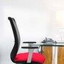 PIQUERAS Y CRESPO Silla de oficina Zulema con mecanismo Sincro, Gris claro y Blanco