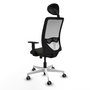 PIQUERAS Y CRESPO Silla de oficina Zulema con mecanismo Sincro/Traslack, Negro y Blanco