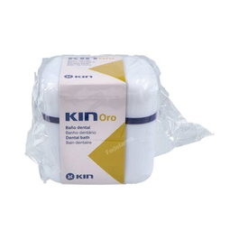 Kin Oro Baño Protesis Dental 1 Contenedor Blanco