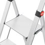 Hailo DK40 BasicLine Design Escalera de tijera de 3 peldaños