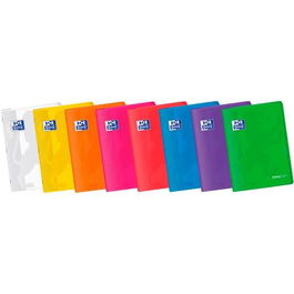 Oxford Libreta Grapada Easybook A4 4x4 mm Tapa Plástico Colores Vivos Set 10 (Set de 10)