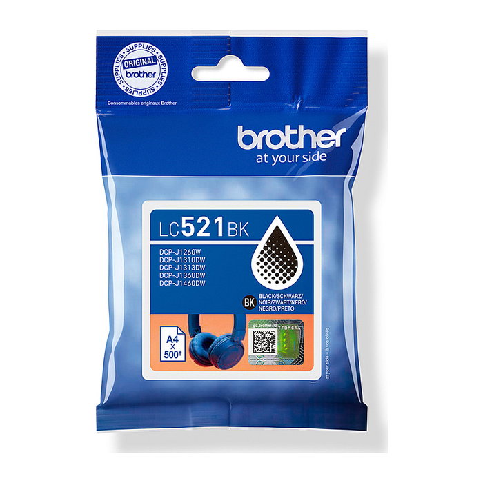 Brother Cartucho de tinta LC521BK Negro
