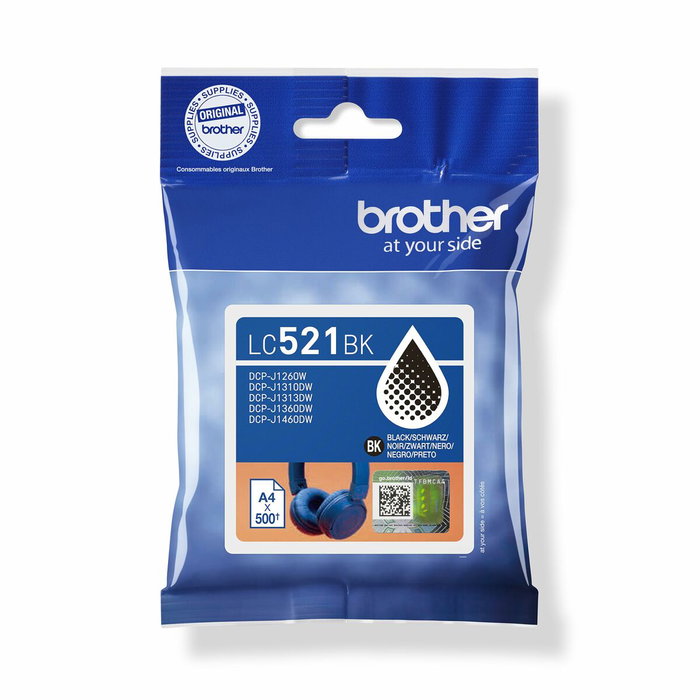 Brother Cartucho de tinta LC521BK Negro