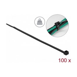 DeLOCK Bridas para cables de alta resistencia 300 x 4,8 mm negro 100 piezas