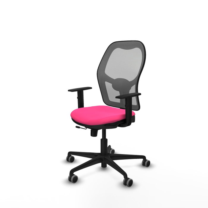 PIQUERAS Y CRESPO Silla de oficina Jorquera con mecanismo Sincro/Traslack Rosa y Gris