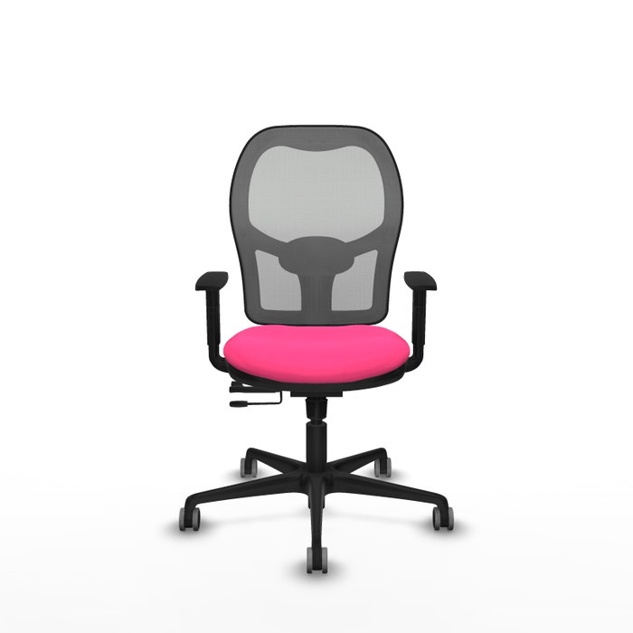 PIQUERAS Y CRESPO Silla de oficina Jorquera con mecanismo Sincro/Traslack Rosa y Gris